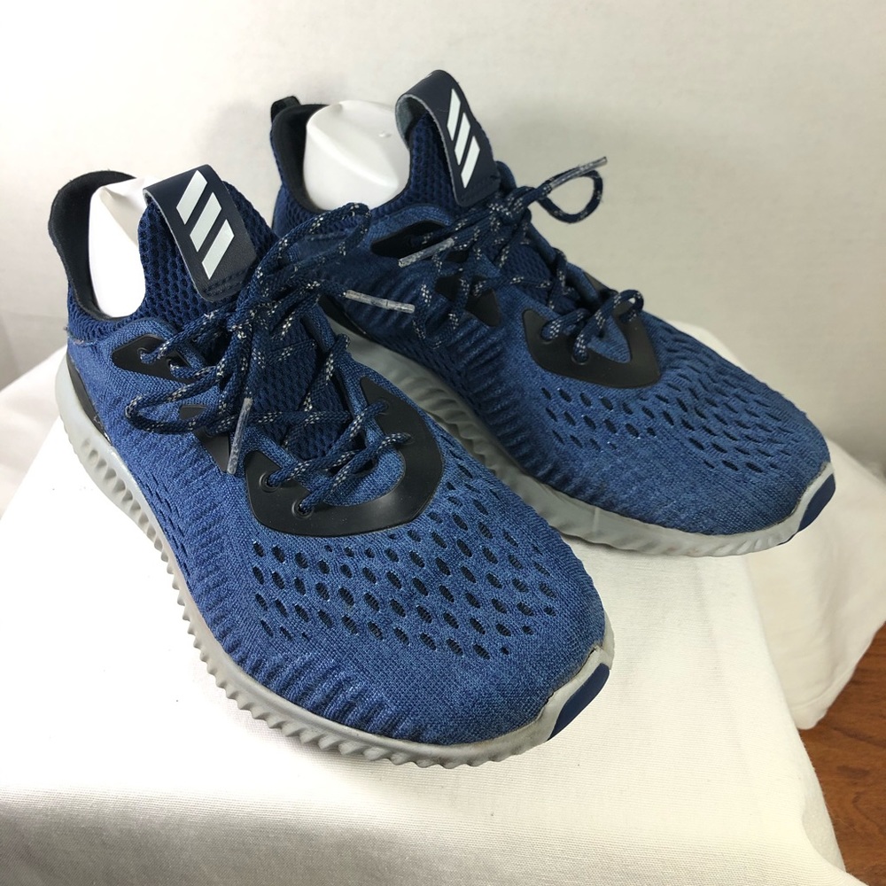 Men's Adidas Alpha Bounce Shoes Size 8.5 Blue Lace